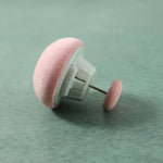 Soft Duvet Button Clip snap-on mechanism for no-sew attachment