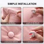 Curtain tieback enhanced by Soft Duvet Button Clip for firm hold