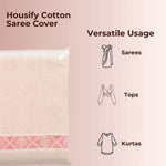 Foldable saree storage cover for space saving storage