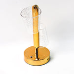 Stylish crystal table lamp featuring warm LED glow and golden metal base