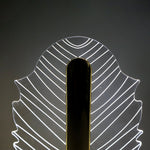Modern leaf shape crystal lamp for home decor and ambient lighting