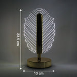 Portable USB charging leaf shape crystal LED lamp for modern interiors