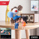 Mini decorative couple figurine set for car interior and home