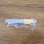 Utility cutter knife shown in use cutting packaging material