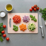 Durable plastic kitchen chopping board with handle