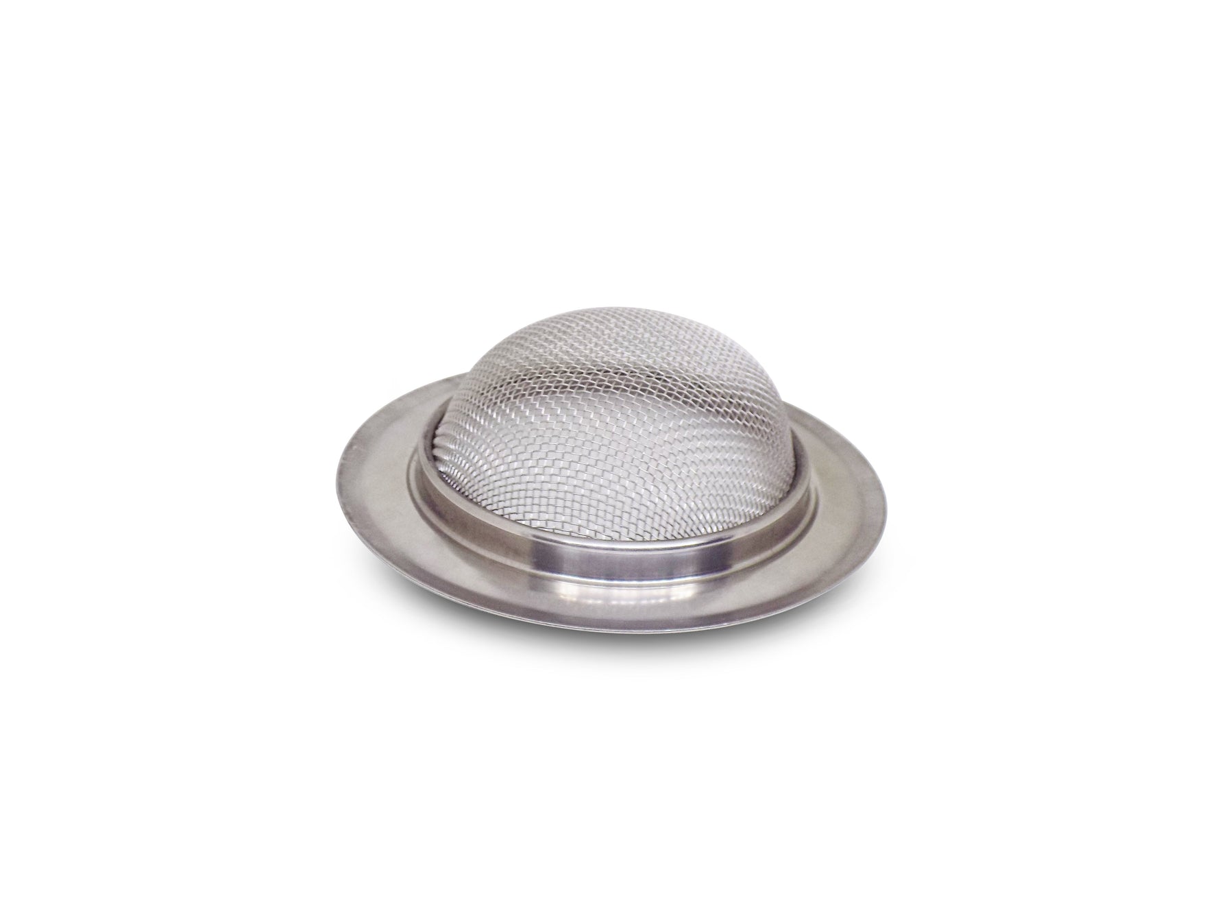 Detailed shot of the robust construction of the anti-clog sink strainer.
