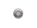 Clean and effective stainless steel sink strainer against a white background.