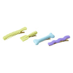 Trendy fashion hair clip set with decorative alligator-style clips