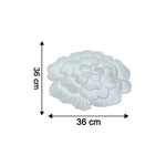 Elegant floral design PVC table mat, durable and reusable