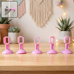 Set of 5 silicone door stoppers with suction base for wall protection