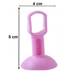 Flexible silicone door stopper absorbing impact on wall