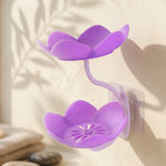 Flower soap dish on white background