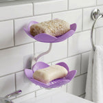 Double layer soap dish with drainage