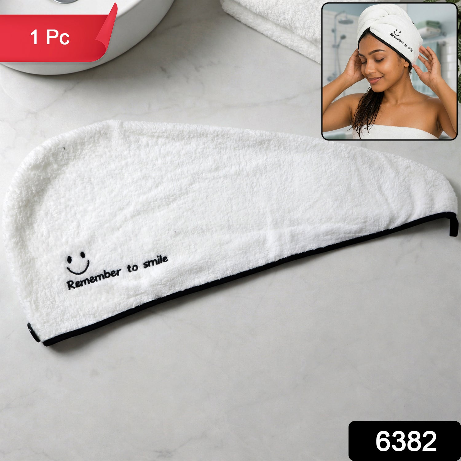 Soft microfiber hair wrap towel designed for fast drying