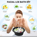 Foldable silicone ice facial bowl with built-in tray for skincare