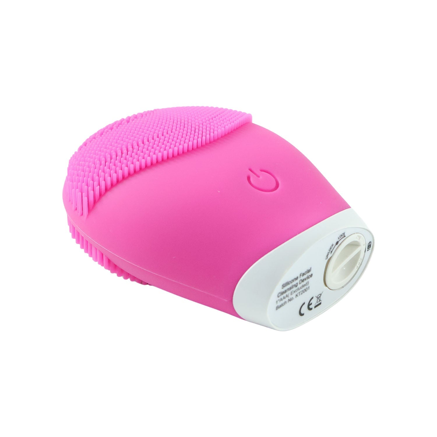 Close-up of silicone facial scrubber showing soft bristles for sensitive skin