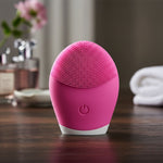 Electric silicone skincare brush used for deep pore cleansing