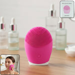 Silicone electric facial cleansing brush with soft bristles for deep pore cleaning
