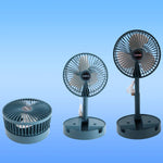 Foldable Mini USB Desk Fan with adjustable angle and quiet motor on white background