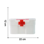 A visual guide showing the dimensions of the Organivo First Aid Box.