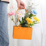 White background of flower packaging bag