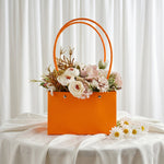 Close-up of flower bag handle detail