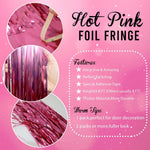 Close-up of reflective shimmering foil strands of a party fringe curtain.