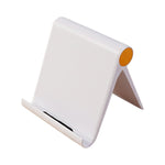 Adjustable angle view of foldable mobile stand for smartphone viewing