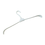 Travel folding plastic hanger in use for clothing convenience