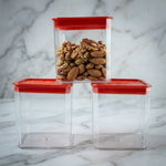 Compact storage container set, perfect for kitchen pantry organisation