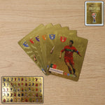 High-quality football trading cards with gold finish