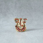 Religious decorative idol featuring golden finish for home and car