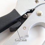 Ergonomic gardening shears featuring cushioned, anti-slip handles for comfortable grip.