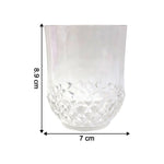 Stylish crystal-look diamond-pattern tumbler glass from the set