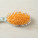 Detail of the flexible bristles on the Soft Cushion Hair Brush, designed to reduce hair breakage.