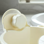 Hair dryer holder showing suction cup back side