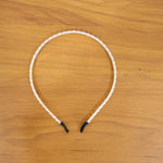 Fashion pearl embellished golden metal hair accessory