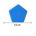 Size details of colorful kids shape puzzle set