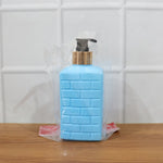 Empty plastic soap dispenser pump bottle ready for refill