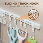Modern kitchen utensil rack with strong adhesive mount