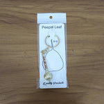 Complete view of Jai Shree Ram mace design golden metal keychain accessory