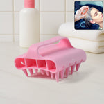Soft silicone scalp massager shampoo brush with ergonomic handle for deep cleaning