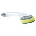 Kitchen cleaning scrub brush with soap dispenser