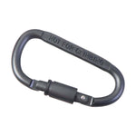 Sturdy metal hook clip carabiner with secure screw lock