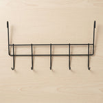 Multi-hook door organizer rack for home storage