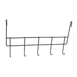 Organizer rack with multiple hooks for door storage