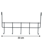 Space saving metal hook rack for doors