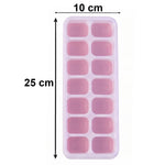 Close-up view of flexible ice cube tray for easy removal