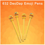 Bright yellow smiley face emoji pens, bringing cheer to your desk.