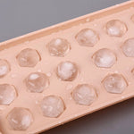 Close-up shot of plastic ice cube tray showing easy-release feature